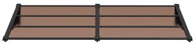 Toldo de porta 199x90 cm policarbonato preto