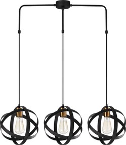 Candeeiro de Teto Gezegen – Preto – 89 x 25 cm