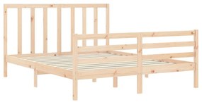 Cama sem colchão 160x200 cm madeira de pinho maciça