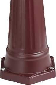 Lanterna de exterior clássica vermelho escuro 213cm IP44 - Havana