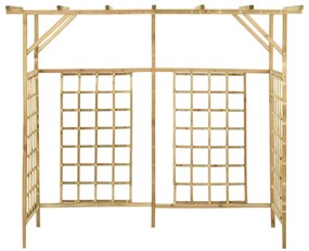 Pérgola jardim p/ caixotes triplos madeira de pinho impregnada