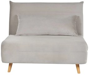Sofá-cama em veludo cinzento claro SETTEN Beliani