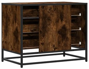Cómoda de 3 Gavetas - 70x41x56 cm - Derivados Madeira Carvalho Fumado