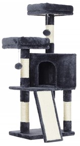 FEANDREA Cat Tree, Cat Condo 115 cm, Rampa para arranhar, Cinza esfumaçado PCT141G01