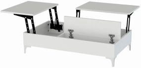 Mesa de Centro Esinti – Branco – 121x28x69,2 cm | Tribo Home