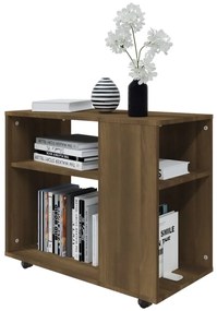Mesa de apoio 70x35x55cm derivados de madeira carvalho castanho