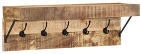 vidaXL Cabideiro Castanho 73 x 19 x 23 cm Madeira de mangueira maciça