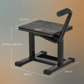 Suporte universal ajustável para motos, macaco hidráulico, suporte de oficina, suporte para motos todo-o-terreno, motocross e supermotard, preto