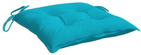 Almofadões para cadeira 4 pcs 40x40x7 cm tecido turquesa