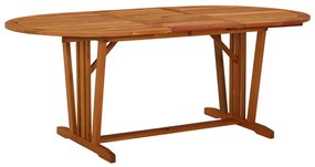 vidaXL Mesa de jardim 200x100x75 cm madeira de eucalipto maciça