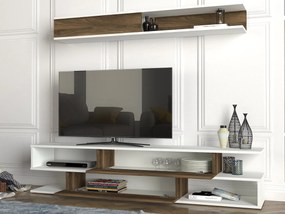 Unidade de TV Manyetik – Branco, Nogueira – 176x39,6x31,5 cm | Tribo H