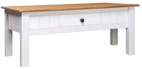 vidaXL Mesa de centro 100x60x45 cm pinho maciço Panama branco