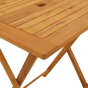 Mesa de jardim dobrável 60x60x75 cm madeira de acácia maciça