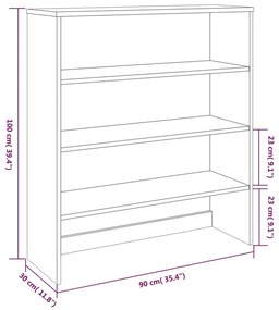 Tampo armário alto HAMAR 90x30x100 cm pinho maciço castanho-mel