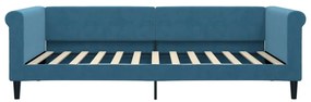 Sofá-cama 100x200 cm veludo azul