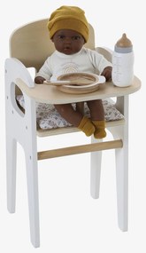 Cadeira alta para boneca, em madeira FSC® branco