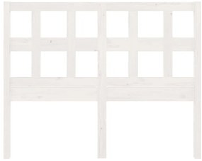 Cabeceira de cama 125,5x4x100 cm madeira de pinho maciça branco
