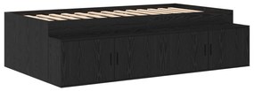 Estrado de Cama Carvalho Preto 90x200 cm