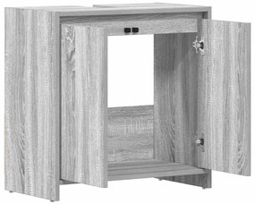Armário casa de banho 60x33x61cm derivados madeira cinza sonoma
