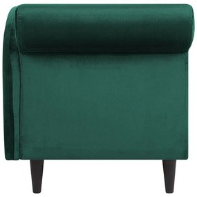 Chaise-longue à esquerda em veludo verde esmeralda LUIRO Beliani
