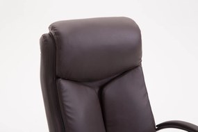 Cadeira de escritório XL Vaud Couro sintético Castanho