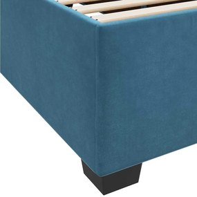 Estrutura da Cama Outros Azul escuro 160 x 200 cm Veludo