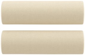 4 pcs conjunto de sofás com almofadas tecido cor creme