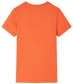 T-shirt de criança laranja-brilhante 128