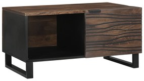 vidaXL Mesa de Centro 80 x 50 x 40 cm - Madeira de Mangueira e Madeira de Engenharia