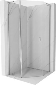 Mexen Mist L cabine de duche pentagonal giratória 90 x 90 cm, transparente, cromada - 8A8L-090-090-01-00