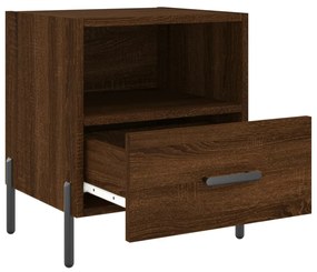 Mesa de cabeceira 2 pcs derivados de madeira carvalho castanho