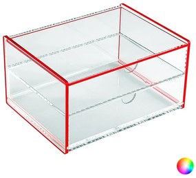 Caixa com Compartimentos Polipropileno (13 X 9,2 X 17,1 cm) Vermelho