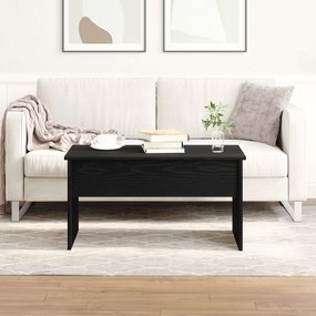 Mesa de Café de Carvalho Preto vidaXL - 80 x 50,5 x 41,5 cm