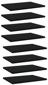 vidaXL Prateleiras para estante 8 pcs 40x30x1,5cm contraplacado preto