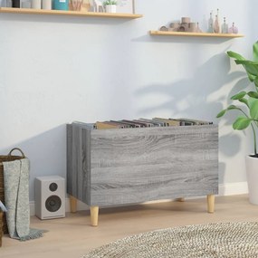 vidaXL Armário p/ discos 74,5x38x48 derivados madeira cinzento sonoma
