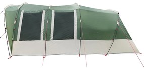 Tenda familiar túnel para 8 pessoas impermeável verde