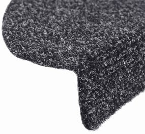 Tapetes de escada autoadesivos 30 pcs 65x21x4cm cinzento-escuro