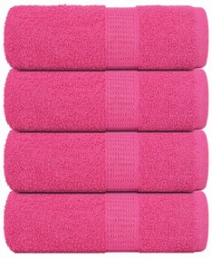 Toalhas de mãos 4 pcs 30x30 cm 360 g/m2 100% algodão rosa