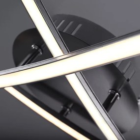 Candeeiro de teto LED Trekant com 3 lâmpadas 45 x 45 x 9 cm Prateado
