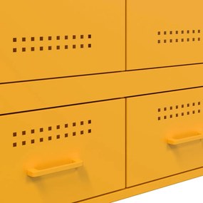 Móvel alto 68x39x101,5 cm aço amarelo mostarda