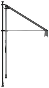 Toldo retrátil 100x150 cm tecido e aço antracite