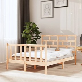 vidaXL Estrutura de cama 140x190 cm pinho maciço