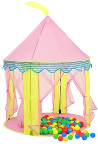 Tenda de brincar infantil 100x100x127 cm rosa