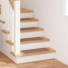 Tapetes de Escada vidaXL com Fundo de Látex Marrom 25x60 cm
