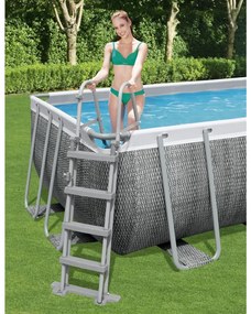 3202644 Bestway Escada de segurança Flowclear com 4 degraus 122 cm