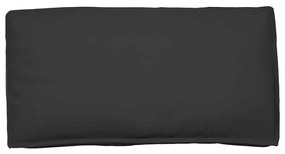 Almofada de Palete para Assento/Encosto preta 120x60x12 cm em Tecido O