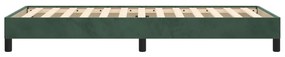 Estrutura de cama sem colchão 90x200 cm veludo verde-escuro