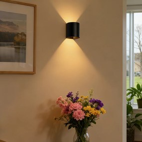 Candeeiro de parede moderno preto - Sabbio