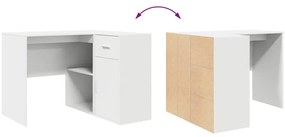 mesa de canto Branca 102x88x75 cm Madeira de Engenharia