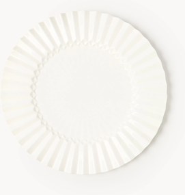 Prato marcador em porcelana com padrão em relevo Antonin